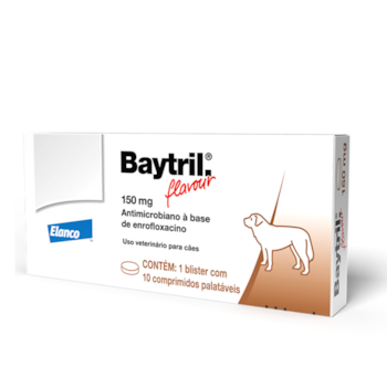 Antibiótico Baytril Flavour 150mg para Cachorros e Gatos com 10 comprimidos - Imagem principal