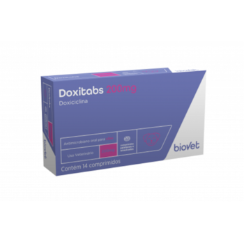 Antibiótico Biovet Doxitabs 200mg Para Cães e Gatos Com 14 Comprimidos - Imagem principal