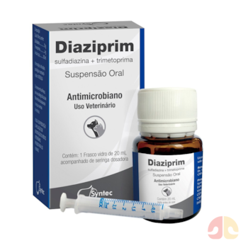 Antibiótico Diaziprim Oral 20ml para Cães e Gatos - Imagem principal