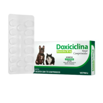 Antibiótico Doxiciclina Vetnil 50mg para Cães e Gatos - Imagem principal