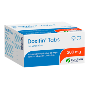 Antibiótico Doxifin Tabs 200mg Ourofino Para Cães e Gatos Blister Com 6 Comprimidos - Imagem principal