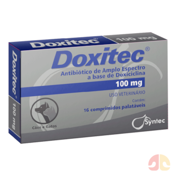 Antibiótico Doxitec com 16 Comprimidos 100mg para Cães e Gatos - Imagem principal