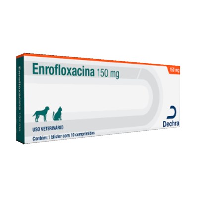 Antibiótico Enrofloxacina Vencofarma 150mg para cachorros e Gatos com 10 comprimidos