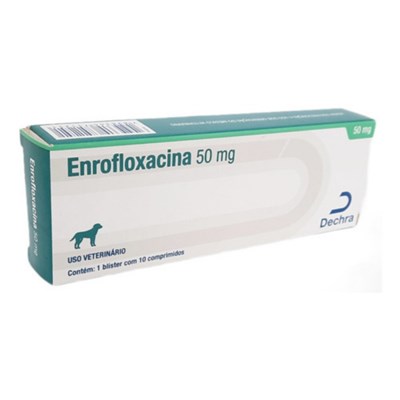 Antibiótico Enrofloxacina Vencofarma 50mg para cachorros com 10 comprimidos