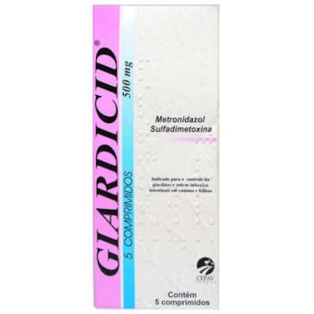 Antibiótico Giardicid 500mg para Cachorros e Gatos com 5 comprimidos - Imagem principal