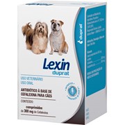 Antibiótico Lexin Duprat 300mg para Cachorros com 12 Comprimidos