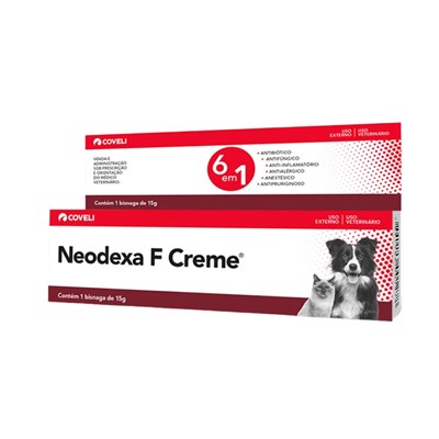 Antibiótico Neodexa Creme para Cachorros e Gatos 15gr