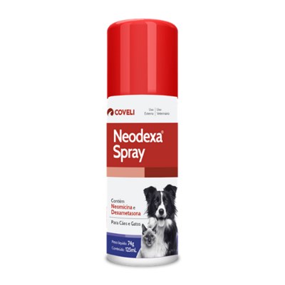 Antibiótico Neodexa Spray para Cachorros e Gatos 125ml