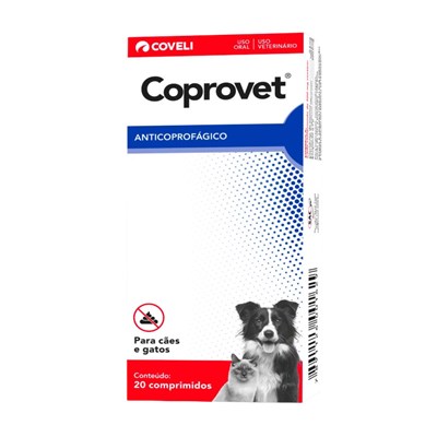 Anticoprofágico Coprovet para Cães e Gatos com 20 Comprimidos