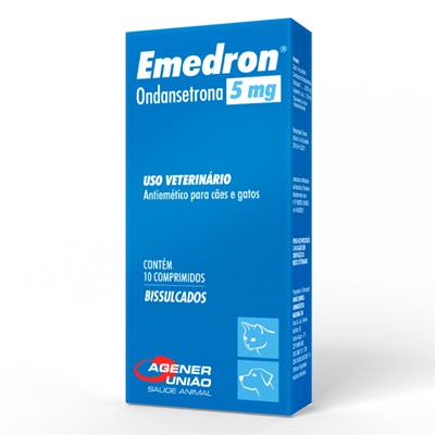 Antiemético Emedron para Cães e Gatos 5mg 10CP