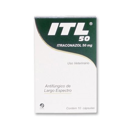 Antifúngico ITL 50mg para Cachorros e Gatos com 10 cápsulas