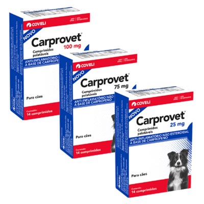Antiinflamatório Carprovet 100mg para Cachorros com 14 comprimidos