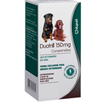 Antimicrobiano Duotrill 150mg Duprat para Cães Com 10 Comprimidos - Imagem principal