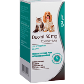 Antimicrobiano Duotrill 50mg Duprat para Cães e Gatos Com 10 Comprimidos - Imagem principal