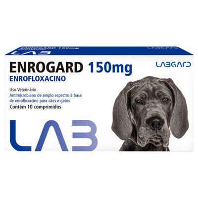 Antimicrobiano Enrogard 150 Mg Para Cachorros Até 60 Kg com 10 Comprimidos