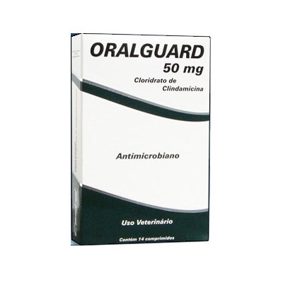 Antimicrobiano Oralguard 50mg para Cachorros e Gatos com 14 Comprimidos
