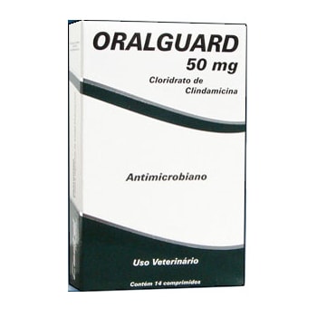 Antimicrobiano Oralguard 50mg para Cães e Gatos Com 14 Comprimidos - Imagem principal