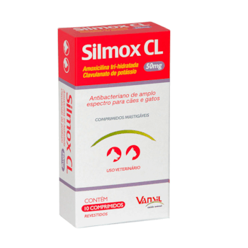Antimicrobiano Silmox Cl Para Cães E Gatos 50Mg Com 10CP - Imagem principal