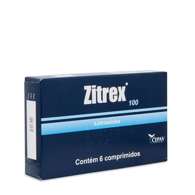 Antimicrobiano Zitrex 100mg para Cachorros e Gatos com 6 comprimidos
