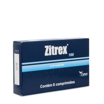 Antimicrobiano Zitrex 100mg Para Cães e Gatos Com 6 Comprimidos - Imagem principal
