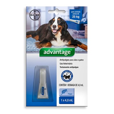 Antipulgas Advantage 4,0ml para Cachorros acima de 25kg