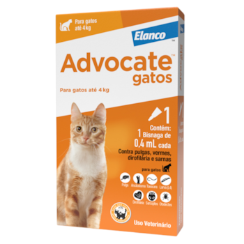Antipulgas Advocate 0,4ml Para Gatos De Até 4kg Com 1 Pipeta - Imagem principal