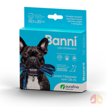 Antipulgas Banni Ourofino 1,34ml para Cães de 10,1kg a 20kg - Imagem principal