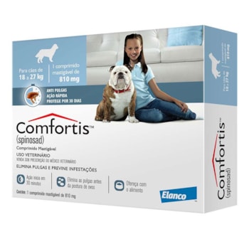 Antipulgas Comfortis 810mg para Cachorros de 18kg até 27kg com 1Un - Imagem principal