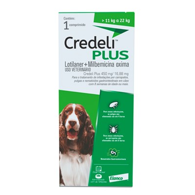 Antipulgas Credeli Plus para Cães 11 a 22 kg 1 Comprimido