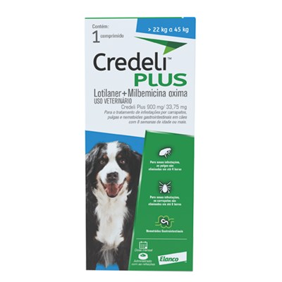 Antipulgas Credeli Plus para Cães 22 a 45kg 1 Comprimido