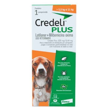 Antipulgas Credeli Plus para Cães 5,5 a 11 kg 1 Comprimido - Imagem principal