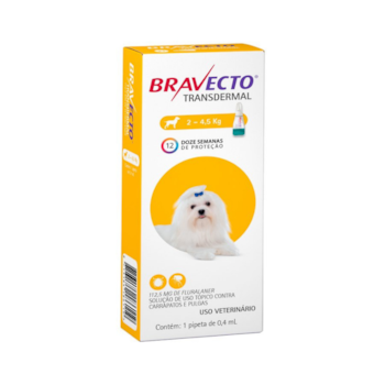 Antipulgas e Carrapatos Bravecto Transdermal 112,5mg para Cachorros de 2,0kg até 4,5kg com 1 Pipeta - Imagem principal