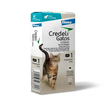 Antipulgas e Carrapatos Credeli para Gatos Adultos 2,1 a 8,0 kg com 1 Comprimido - Imagem principal