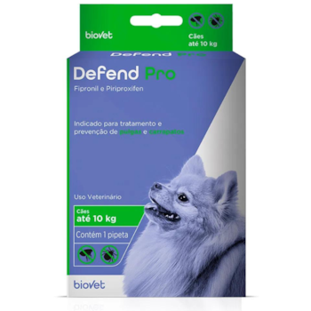 Antipulgas e Carrapatos Defend Pro Biovet Para Cães até 10kg Com 1 Pipeta - Imagem principal