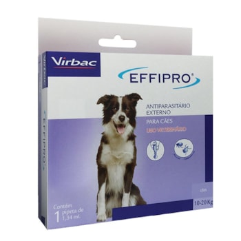 Antipulgas e Carrapatos Effipro para Cães de 10kg à 20kg com 1 pipeta - Imagem principal