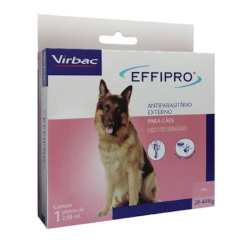 Antipulgas e Carrapatos Effipro para Cães de 20kg à 40kg com 1 pipeta - Imagem principal