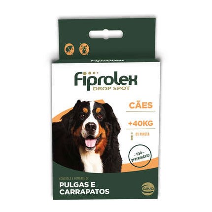 Antipulgas e Carrapatos Fiprolex Drop Spot para Cachorros acima de 40kg com 1un