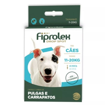 Antipulgas e Carrapatos Fiprolex Drop Spot para Cachorros de 11kg até 20kg com 1un - Imagem principal