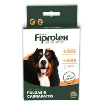 Antipulgas e Carrapatos Fiprolex Drop Spot para Cães Acima de 40kg com 1 Pipeta - Imagem principal