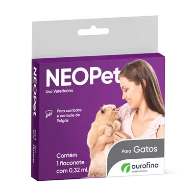 Antipulgas e Carrapatos Neopet 0,32ml para Gatos Ourofino