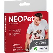 Antipulgas e Carrapatos Neopet para cães de 10,1kg até 20kg com 1 pipeta