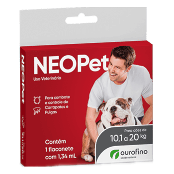 Antipulgas e Carrapatos Neopet para cães de 10,1kg até 20kg com 1 pipeta - Imagem principal
