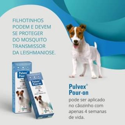 Antipulgas e Carrapatos Pulvex Pour-On MSD 1 ml para Cachorros com 1 Blister