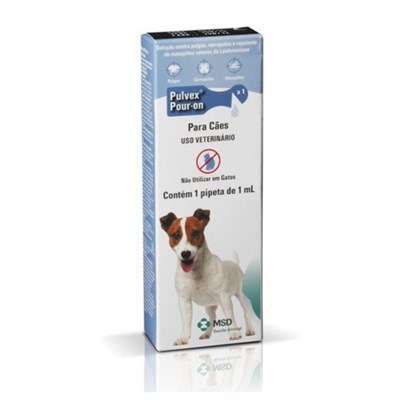 Antipulgas e Carrapatos Pulvex Pour-On MSD 1 ml para Cachorros com 1 Blister