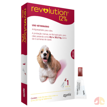 Antipulgas e Carrapatos Revolution 12% (120 mg) para cães de 10kg a 20kg com 1 pipeta - Imagem principal