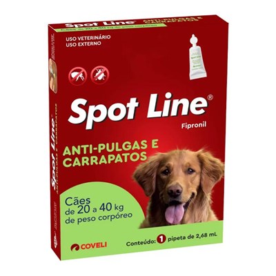 Antipulgas e Carrapatos Spot Line para Cães de 20 a 40kg 2,68mL