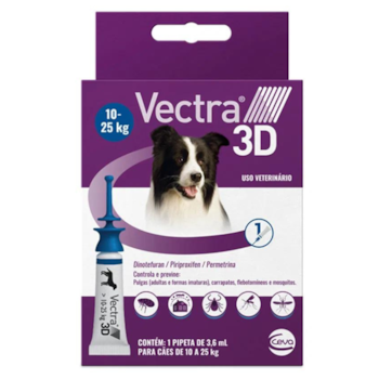 Antipulgas e Carrapatos Vectra para Cães de 10kg a 25kg com 1 Pipeta - Imagem principal