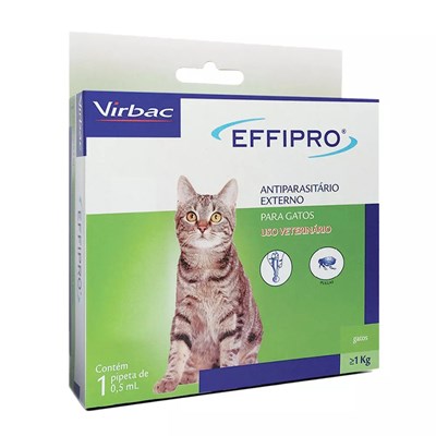 Antipulgas Effipro para Gatos acima de 1kg com 1 pipeta