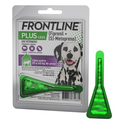 Antipulgas Frontline Plus para cachorros entre 20 a 40kg 1 pipeta de 2,68ml