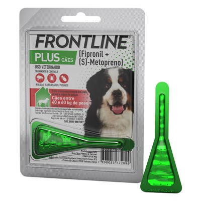 Antipulgas Frontline Plus para Cachorros entre 40 a 60kg 1 pepeta de 4,02ml